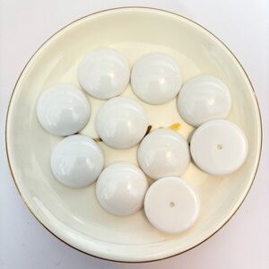 $1 Add-On White Acrylic Round Domed Cabochons 23mm (10pc)